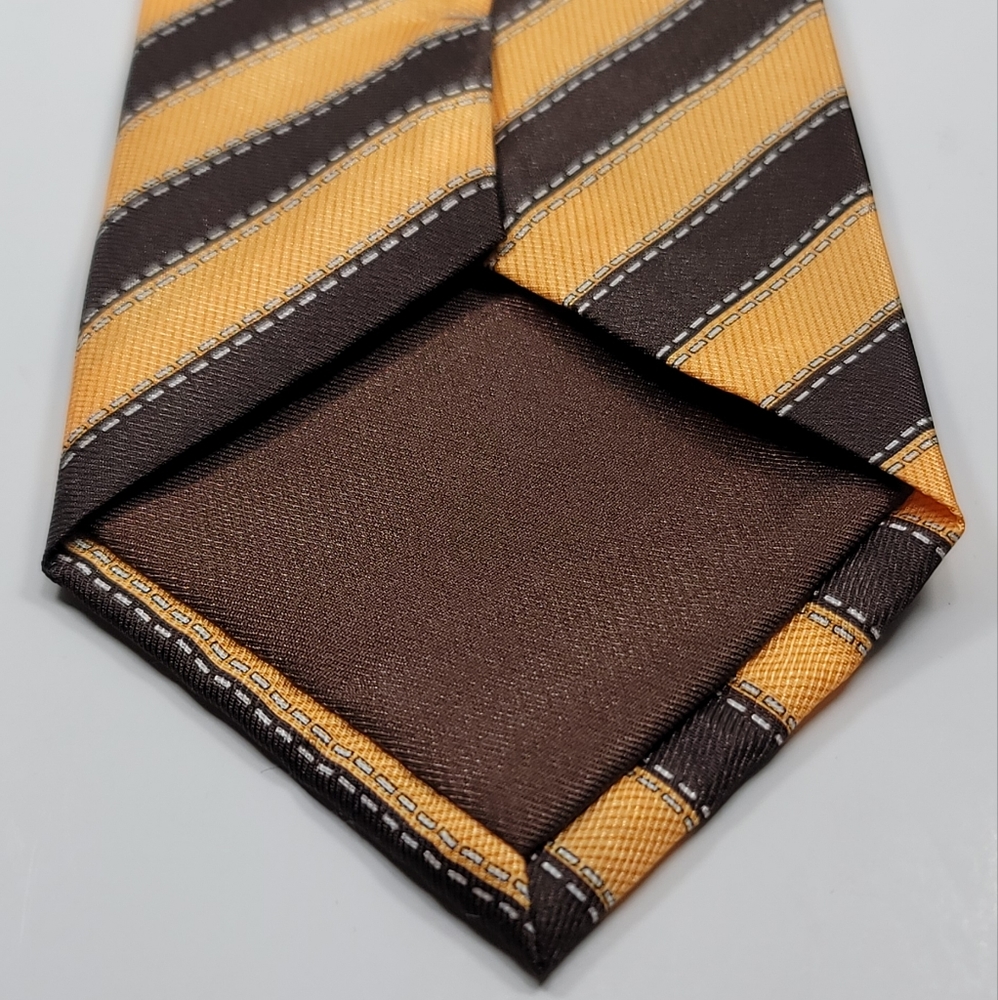 👔👔👔Hermes Original Fili Regimental Stripe Silk Tie - 100% Pure Silk - Picture 4 of 6